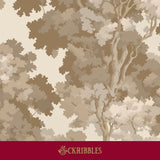 Light neutral-toned sepia tree wallpaper.