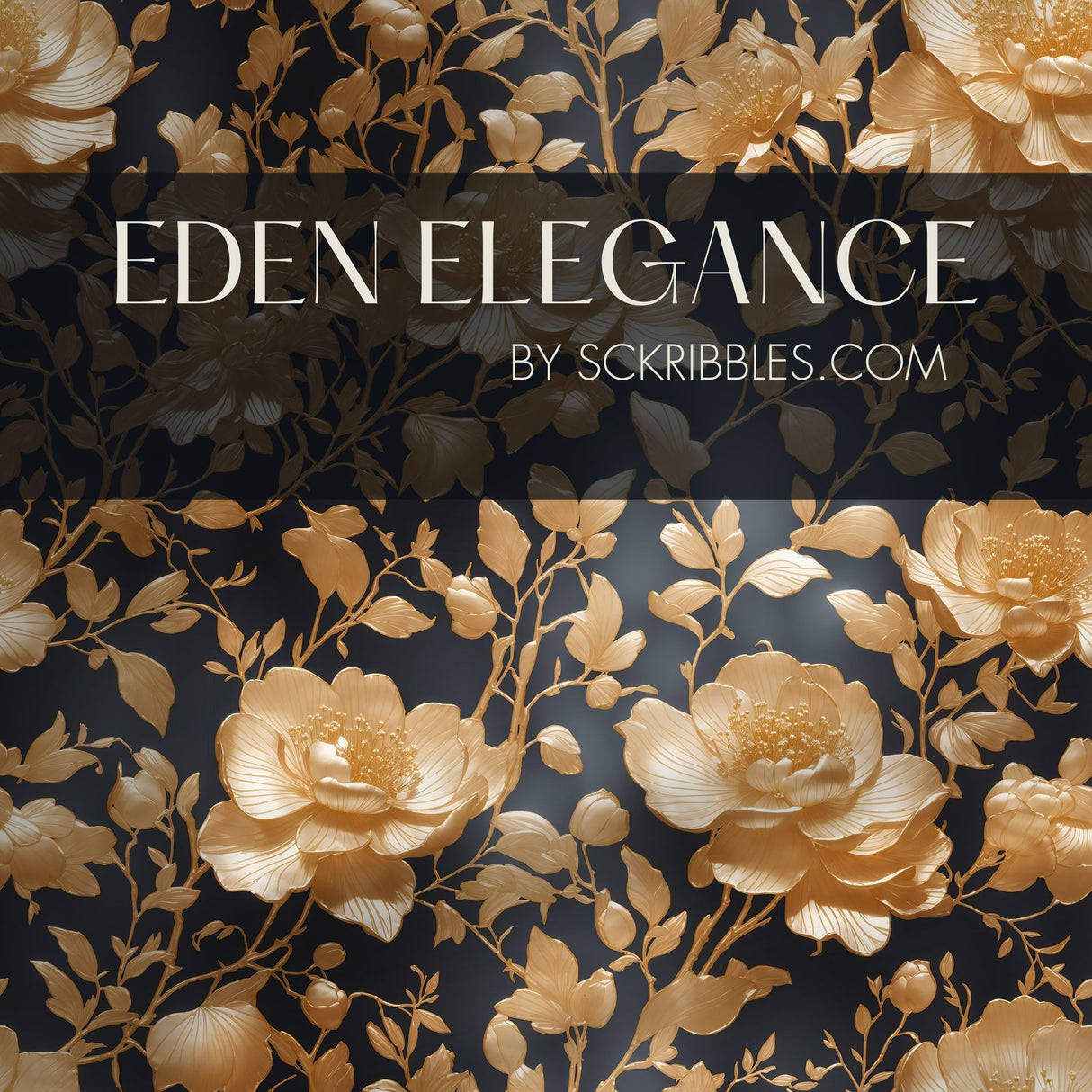 Gold Floral Luxury Chinoiserie Wallpaper {Eden Elegance} Wallpaper Sckribbles   