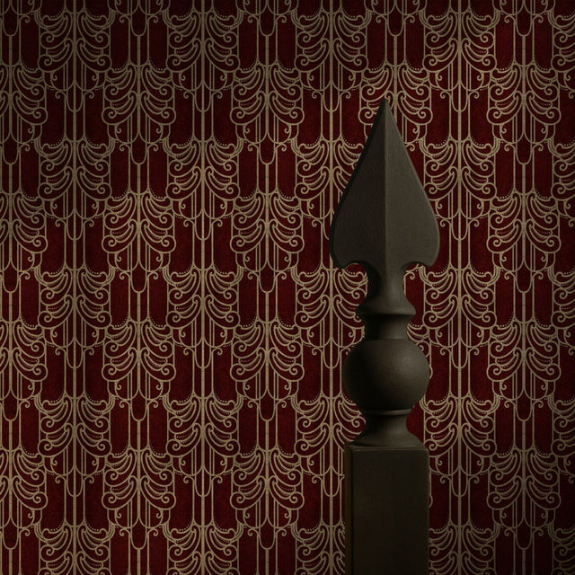 Gritty Luxe | Luxurious Decadent Moody Art Nouveau Wallpaper Wallpaper Sckribbles