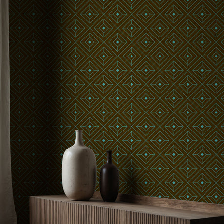 Glamorous & Bold Luxury Art Deco Wallpaper {Square Affair} Wallpaper Sckribbles