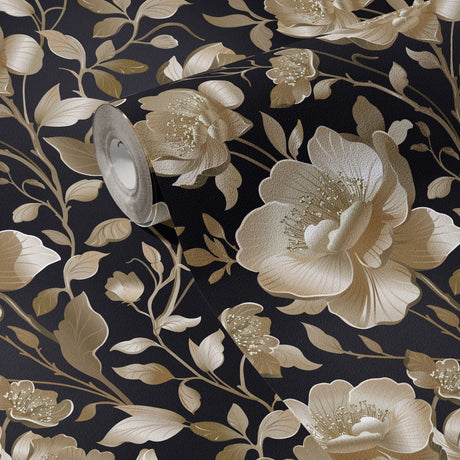 Gold Floral Luxury Chinoiserie Wallpaper {Eden Elegance} Wallpaper Sckribbles