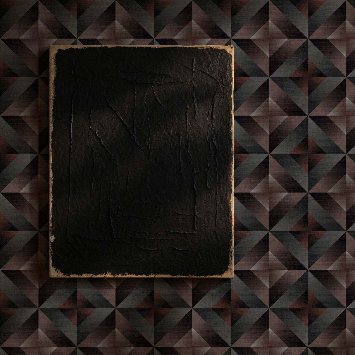 Ombre Boudoir | Moody Luxury Geometrical Wallpaper Wallpaper Sckribbles