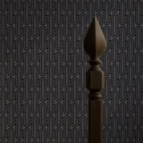 Deco Mod | Brown Geometrical Ellipse Art Deco Wallpaper