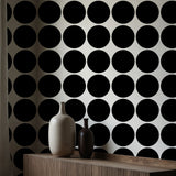 Bold Black & White Geometrical Circles Wallpaper {Circle Saga} Wallpaper Sckribbles