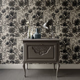 Black and Gray Graphic Nature Wallpaper {Thicket Fervor} Wallpaper Sckribbles   