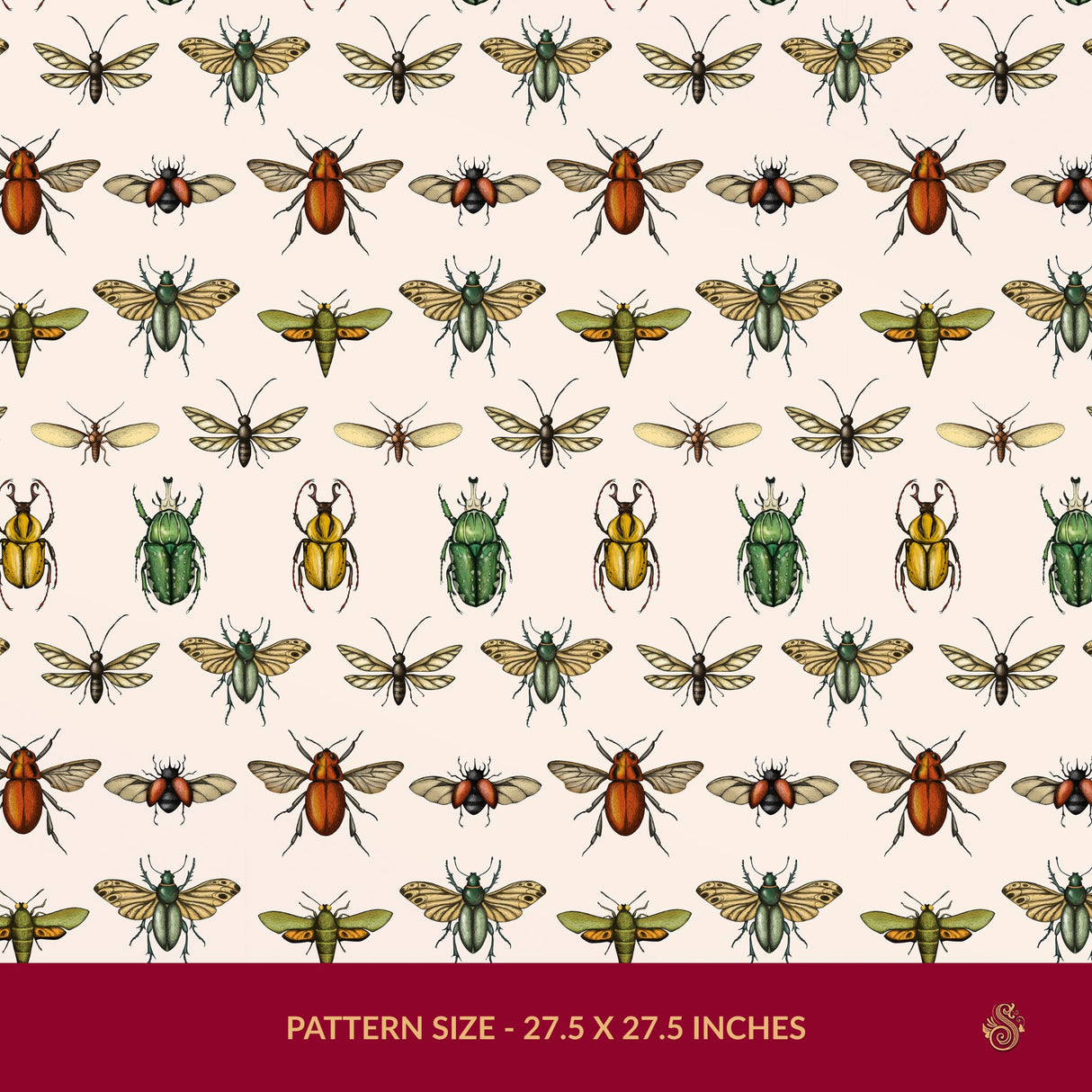 Charming Vintage Insect Wallpaper for Timeless Interiors
