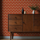 Orange Maximalist Insect Wallpaper {Gypsy Moth} Wallpaper Sckribbles