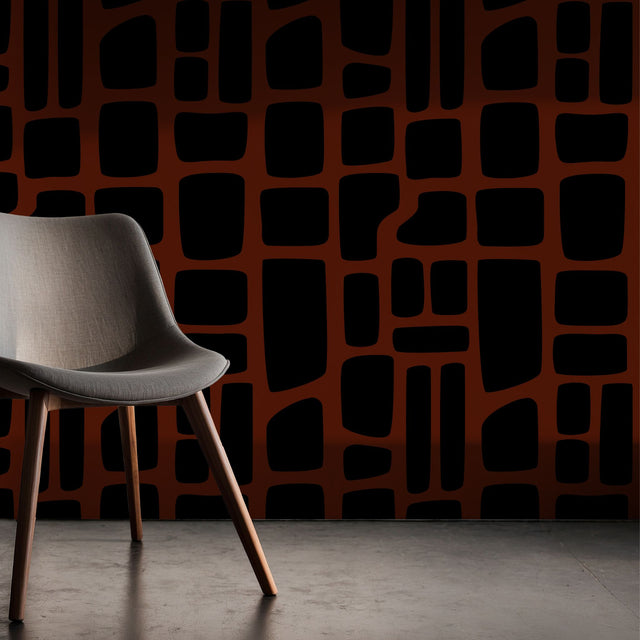 Bold Abstract Geometrical Masculine Wallpaper {Noir Swell} Wallpaper Sckribbles