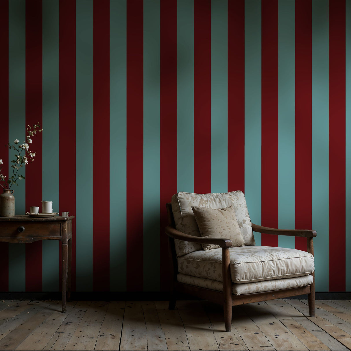 Bold Bright Colorful Vertical Striped Wallpaper {Circus Stripes} Wallpaper Sckribbles   