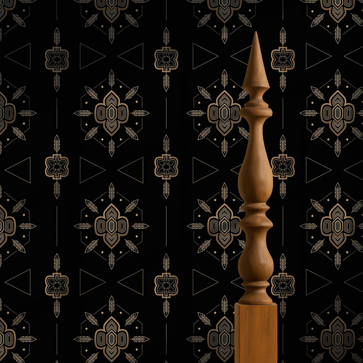 Moody Black Glamorous Luxury Art Deco Wallpaper {Sacred Geometry} Wallpaper Sckribbles