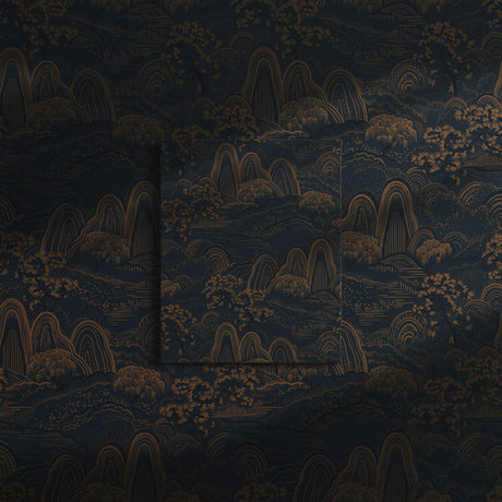 Moody Botanical Scenic Asian Wallpaper {Serene Ascend} Wallpaper Sckribbles