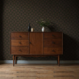 Dark & Moody Dotted Fan Art Deco Wallpaper {Fanform} Wallpaper Sckribbles
