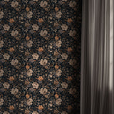 Dark Floral Moody Bird Wallpaper {Nocturne Bloom} Wallpaper Sckribbles