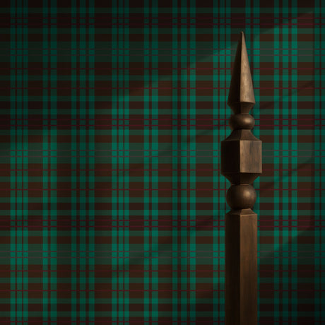 Classic Green, Peach, & Black Traditional Plaid Wallpaper {Highland Moss} Wallpaper Sckribbles