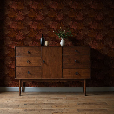 Flamboyant Tropical Palm Leaf Fronds Wallpaper {Sheer Palms} Wallpaper Sckribbles