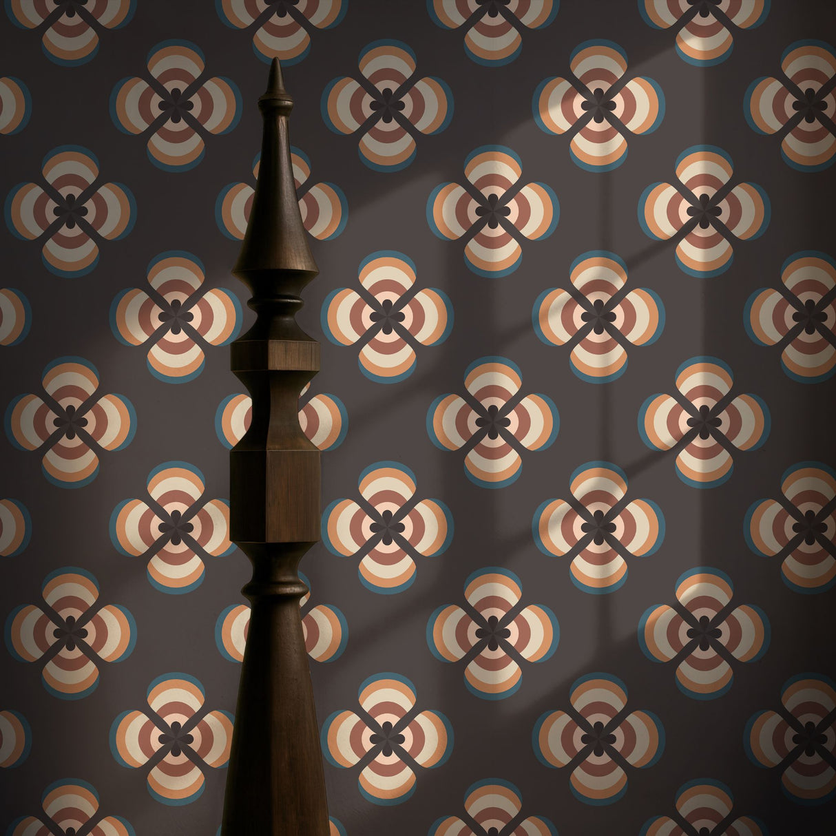 Retro Floret | Cool Vintage Retro Floral Wallpaper Wallpaper Sckribbles