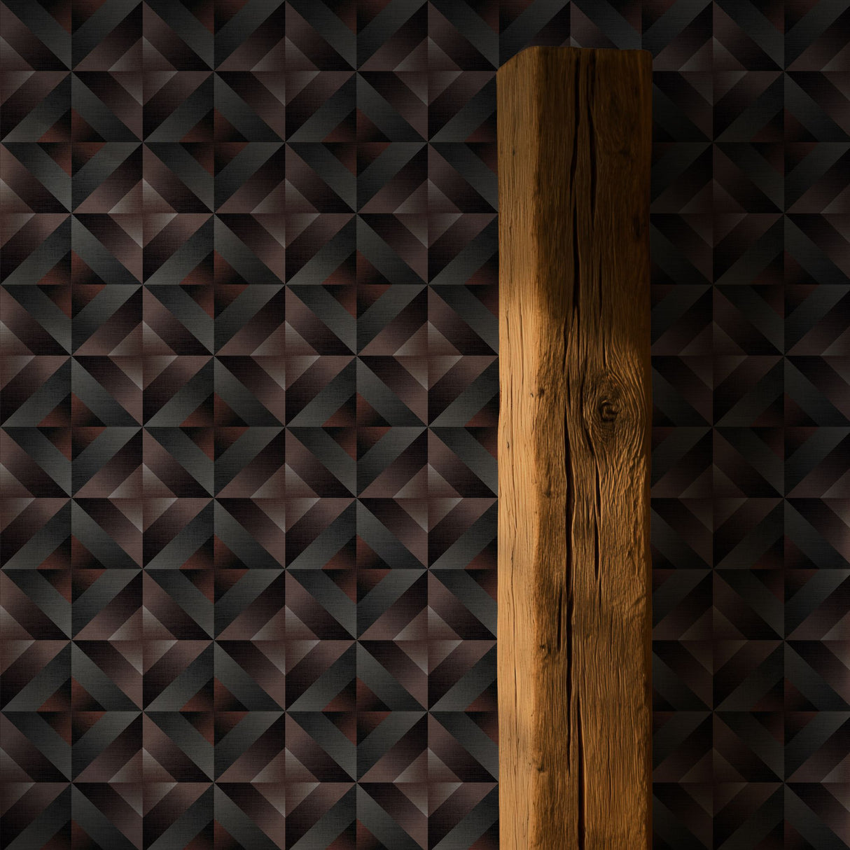 Ombre Boudoir | Moody Luxury Geometrical Wallpaper Wallpaper Sckribbles