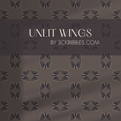 Moody Muted Brown Geometric Moth Wallpaper {Unlit Wings} Wallpaper Sckribbles