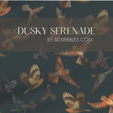 Dark Moody Muted Whimsical Bird Wallpaper {Dreamy Birds}
