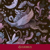 Starlit Wildings | Colorful Mythical Creatures Wallpaper