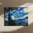 "The Starry Night" Wall Art Canvas Print by Vincent van Gogh Canvas Wall Art Sckribbles   
