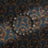 Navy blue vintage wallpaper with birds, berries, and florals.
