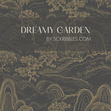 Moody Botanical Scenic Asian Wallpaper {Serene Ascend} Wallpaper Sckribbles
