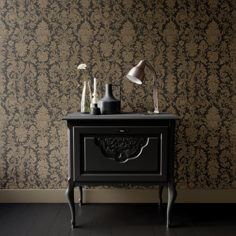 Neutral Brown Elegant Damask Wallpaper {Brownstone Beauty} Wallpaper Sckribbles   