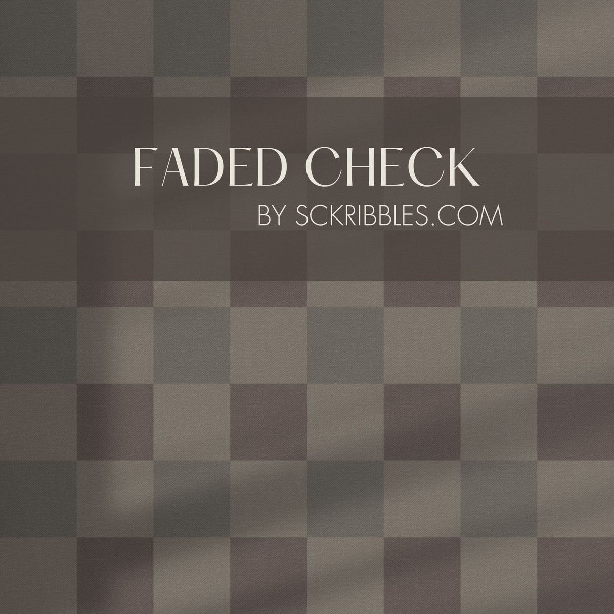 Neutral Muted Faded Classic Checkered Wallpaper {Subtle Grids} Wallpaper Sckribbles Peel & Stick Sample 14'' x 14'' / 35 x 35 cm Faded Check