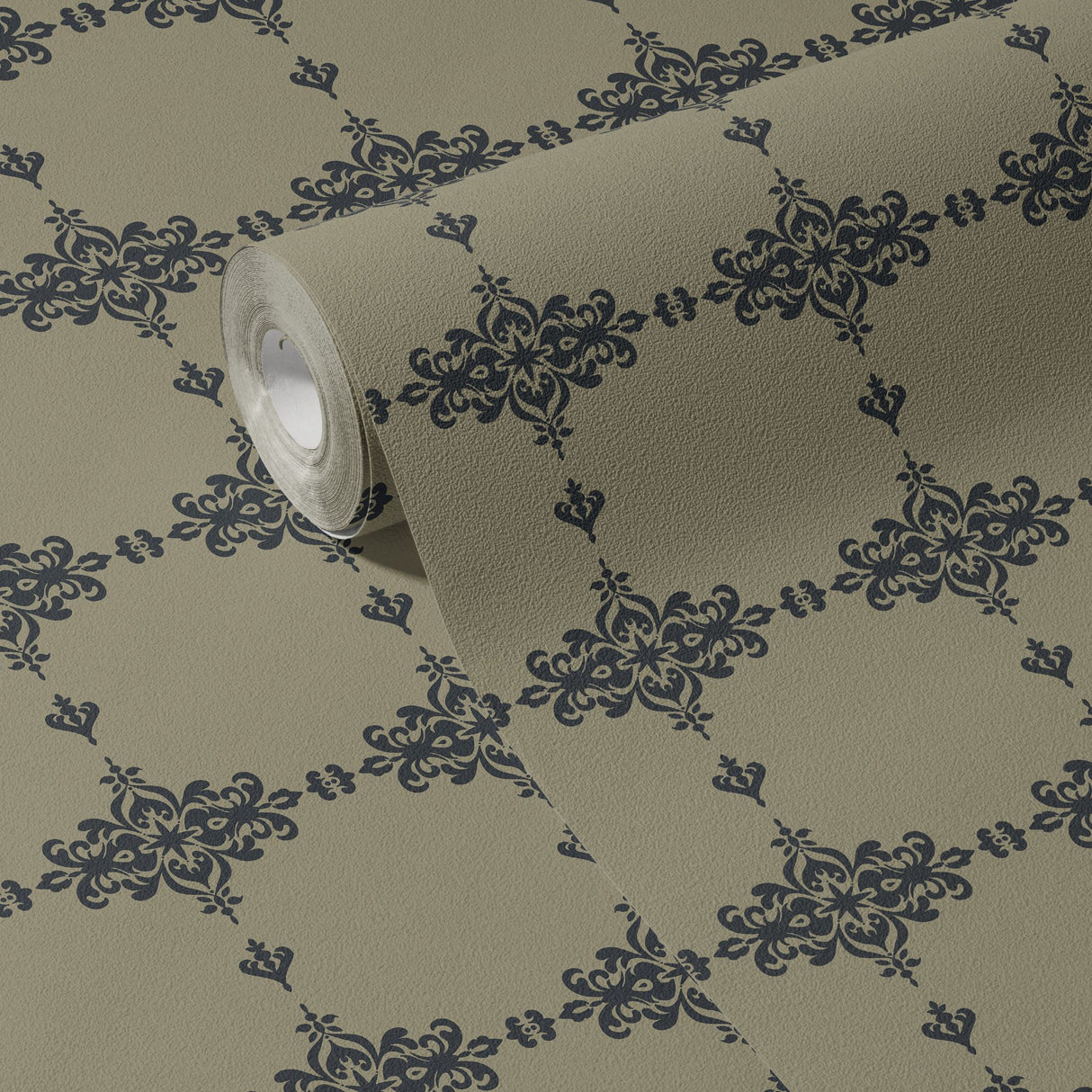 Classic French European Ornate Damask Wallpaper {Crown Heritage} Wallpaper Sckribbles