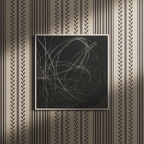 Classic Neutral Beige Striped Traditional Wallpaper {Cottage Charm} Wallpaper Sckribbles