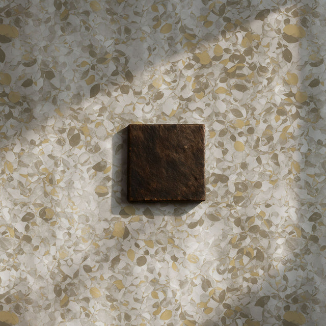 Faded Foliage | Weathered Neutral Rustic Leaves Kitchen Wallpaper Wallpaper Sckribbles Signature - Premium Non-Woven Roll - 24 in x 32.8 ft (61 cm × 10 m)