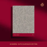 Twiggy Mist | Silver-Gray Elegant Floral Botanical Wallpaper Wallpaper Sckribbles Signature - Premium Non-Woven A4 Sample - 8.27 × 11.69 in (21 × 29.7 cm) Dusky Sprigs