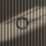 Neutral beige and brown wavy striped wallpaper.