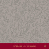 Twiggy Mist | Silver-Gray Elegant Floral Botanical Wallpaper Wallpaper Sckribbles Signature - Premium Non-Woven Roll - 27.5 in x 32.8 ft (70 cm × 10 m) Dusky Sprigs