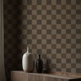 Neutral Muted Faded Classic Checkered Wallpaper {Subtle Grids} Wallpaper Sckribbles