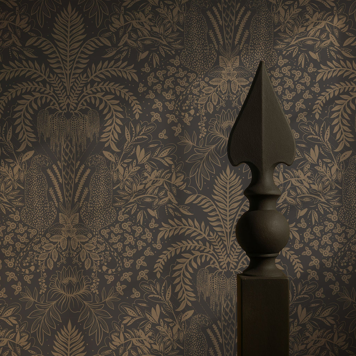 Leopard's Lair | Tropical Palm Tree Jungle Wallpaper