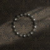 Neutral brown tropical palm tree wallpaper.