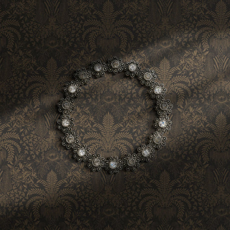 Neutral brown tropical palm tree wallpaper.