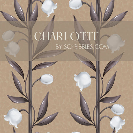 Weaving Bells | Sweet & Feminine Floral Girl's Room Wallpaper Wallpaper Sckribbles Traditional - (Non-Woven) Sample 14'' x 14'' / 35 x 35 cm Charlotte