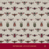 Bug Motif | Fun Eccentric Vintage Insect Wallpaper Wallpaper Sckribbles
