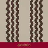 Neutral modern minimalist wavy striped wallpaper.