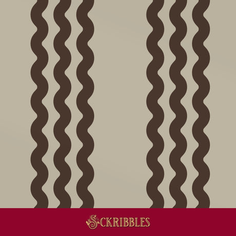 Neutral modern minimalist wavy striped wallpaper.