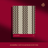 Twist & Turn | Black & Beige Wavy Vertical Striped Wallpaper Wallpaper Sckribbles Signature - Premium Non-Woven A4 Sample - 8.27 × 11.69 in (21 × 29.7 cm) Cocoa Twist