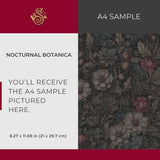 Nocturnal Botanica | Dark Academia Dramatic Moody Floral Wallpaper