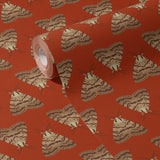 Fun Orange Daring Maximalist Insect Wallpaper {Gypsy Moth} Wallpaper Sckribbles