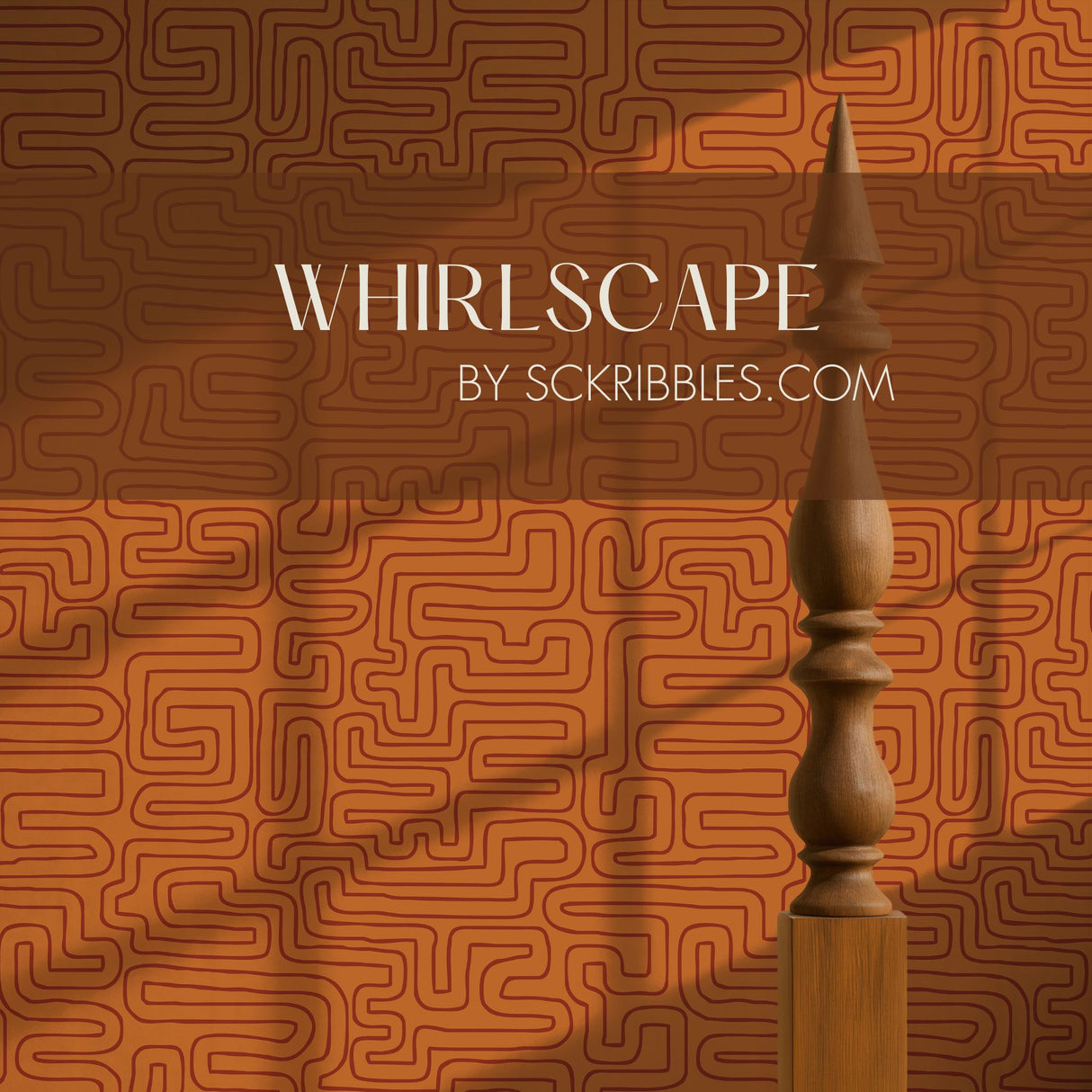 Le Labyrinthe | Moody Maze Squiggly Lines Maximalist Wallpaper Wallpaper Sckribbles