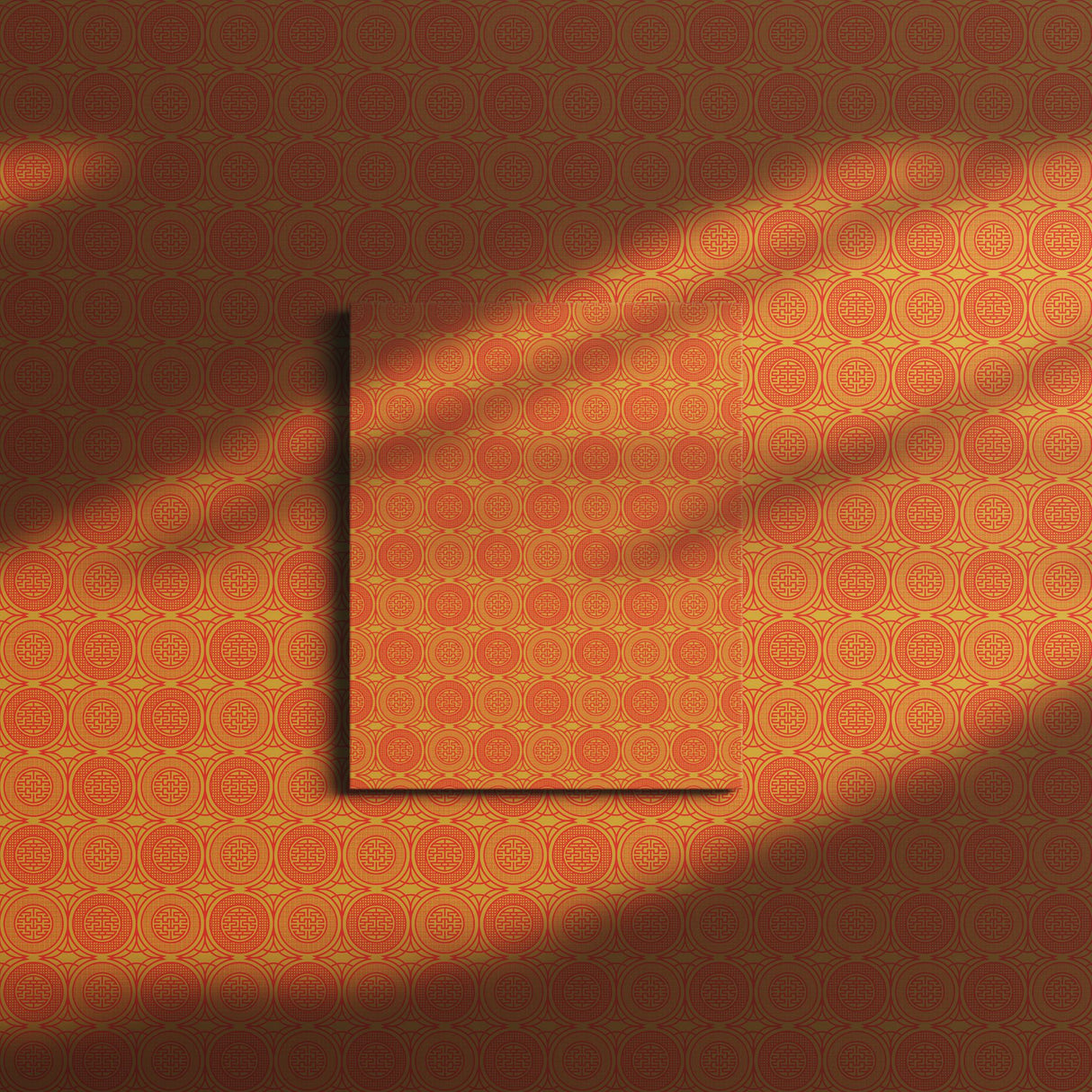 Dramatic Bright Geometrical Chinese Wallpaper {Harmony Rising} Wallpaper Sckribbles