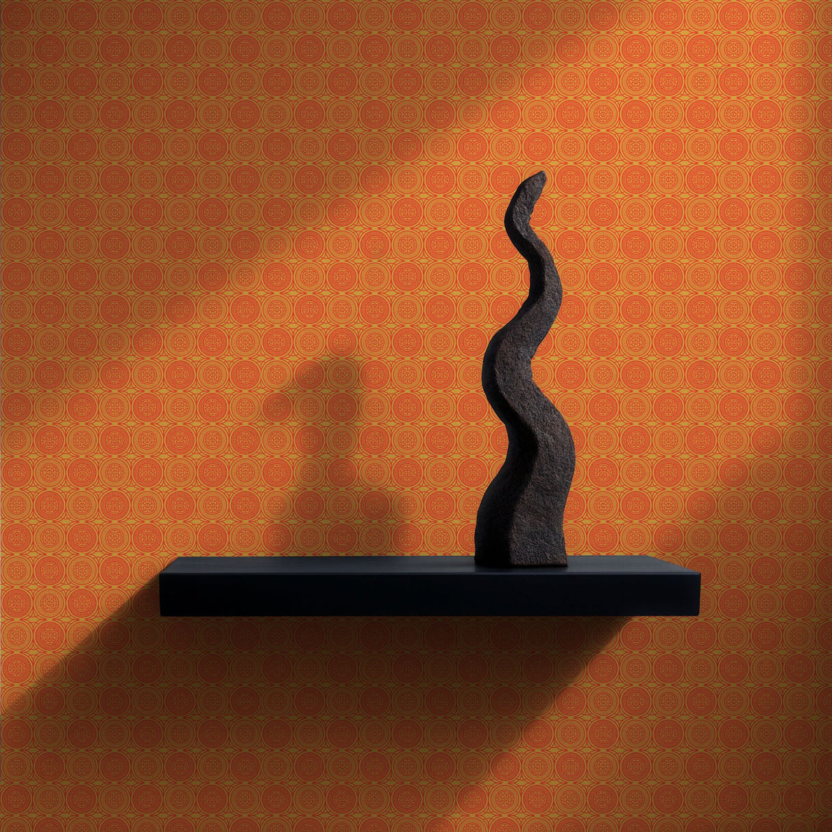 Dramatic Bright Geometrical Chinese Wallpaper {Harmony Rising} Wallpaper Sckribbles