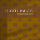 Unique & Colorful Timeless Damask Wallpaper {Eccentric Luxury} Wallpaper Sckribbles Peel & Stick - (Budget) Sample 14'' x 14'' / 35 x 35 cm Playful Palatial